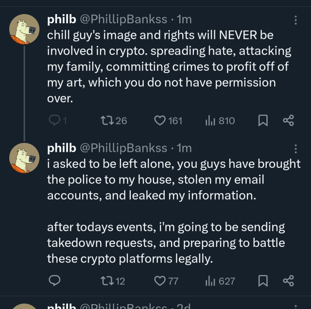 Chill Guy Crypto Fell Apart Violating IP Rights, Crashed 45% in 30 Minutes 4 crypto news