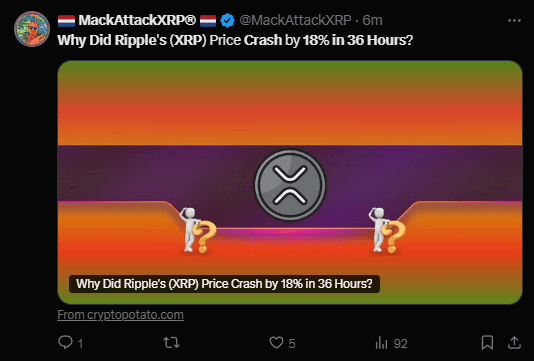 Why Did Crypto Crash Today? Analyzing Ripple’s (XRP) 18% Dip in 36 Hours 2 Why did crypto crash today