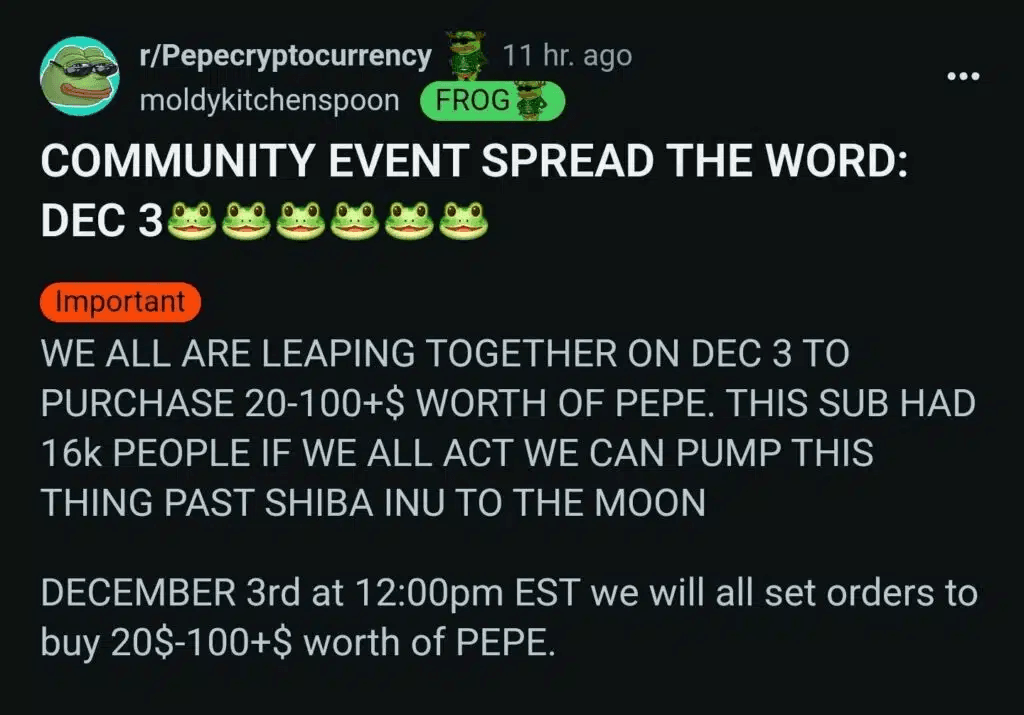 Pepe Coin Ready to Explode? 7X Growth as Whales and Reddit Army Team Up 2 pepe coin
