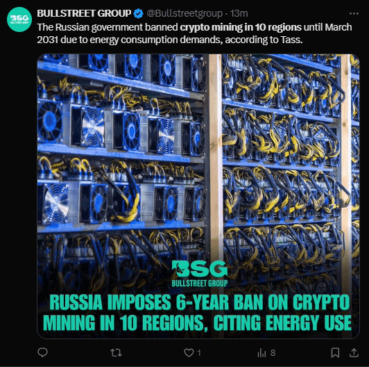 Russia Bans Crypto Mining in 10 Regions – Key Details, Implications, and What Happens Next 2 Russia Bans Crypto Mining