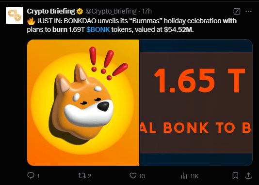 Can Bonk DAO Trigger a 30% Rally with $52M Token Burn? 3 Bonk DAO