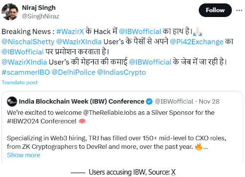 WazirX News: Protests Erupt at India Blockchain Week 2 crypto news