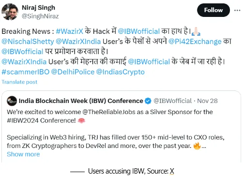 WazirX News: Protests Erupt at India Blockchain Week 2 crypto news