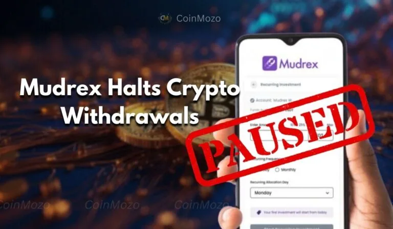 Mudrex paused crypto withdrawals
