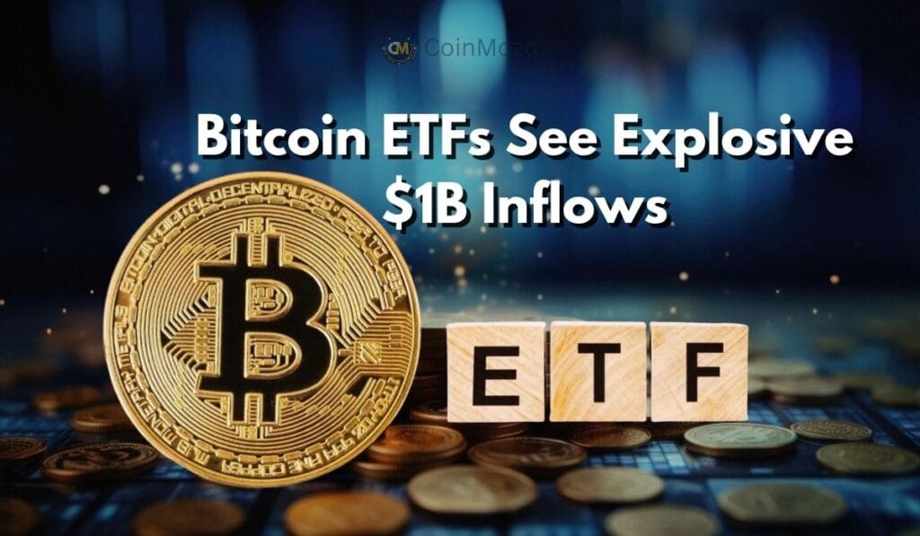 Bitcoin ETFs Skyrocket with $1B Inflows, Miners Acquiring 3X More BTC in December! 1 crypto news