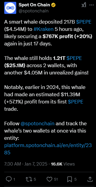PEPE Coin Whale Dumps $8.45M, Price Drops 11% – What’s Behind The Fall? 3 crypto news