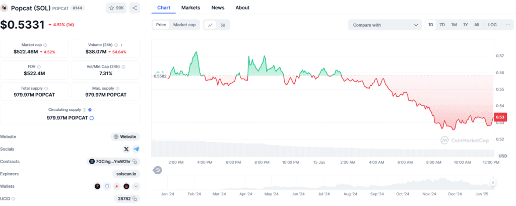 Popcat on the Brink: Recovery Chances After a 5-Month Low Threat 2 crypto news