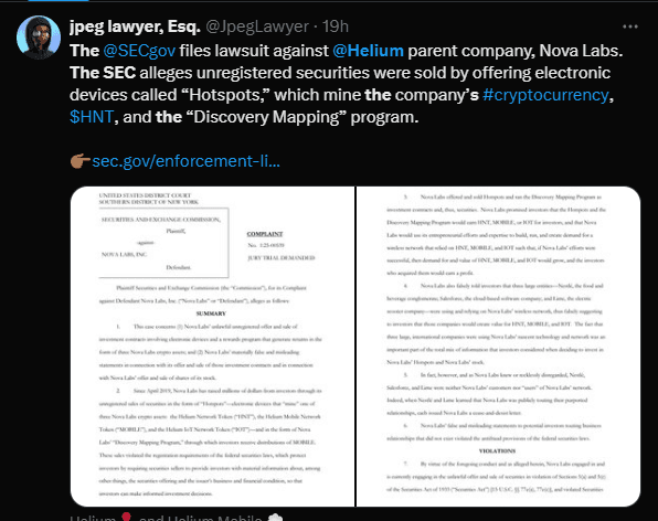 SEC's Allegations On Helium: Could It Impact The Future Of The Crypto Network? 2 crypto news