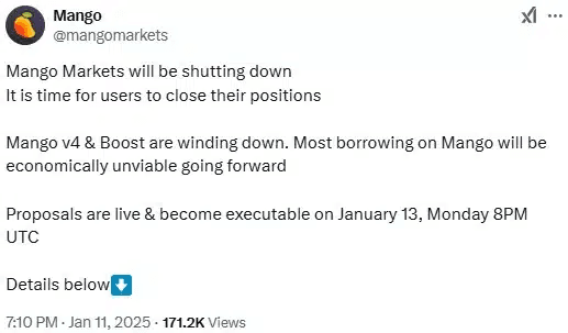 Mango Markets Shutdown: Last Chance for Users to Exit After $117M Hack 2 crypto news