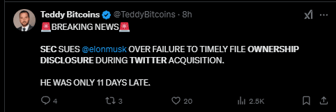 Elon Musk SEC Lawsuit: Delayed Twitter Ownership Disclosure Brings Legal Trouble 3 Elon Musk SEC Lawsuit