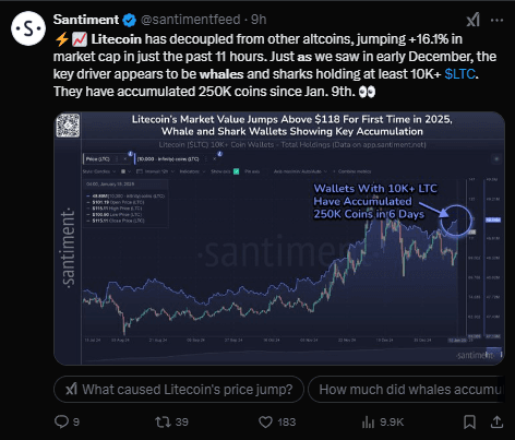 Litecoin Price Surge 17% as Whales Bet on ETF Approval 2 Litecoin Price Surge