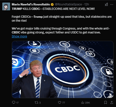 Donald Trump Ban CBDC? Crypto Market Awaits New Orders 3 Donald Trump Ban CBDC