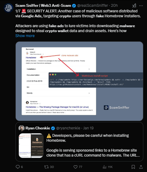Crypto Wallets Scam: Fake Google Ads Spread Dangerous Malware 3 Crypto Wallets Scams