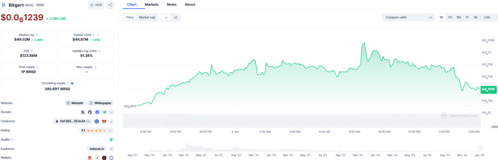 BRISE Crypto Surges: Historical Data and Future Outlook 3 BRISE Crypto